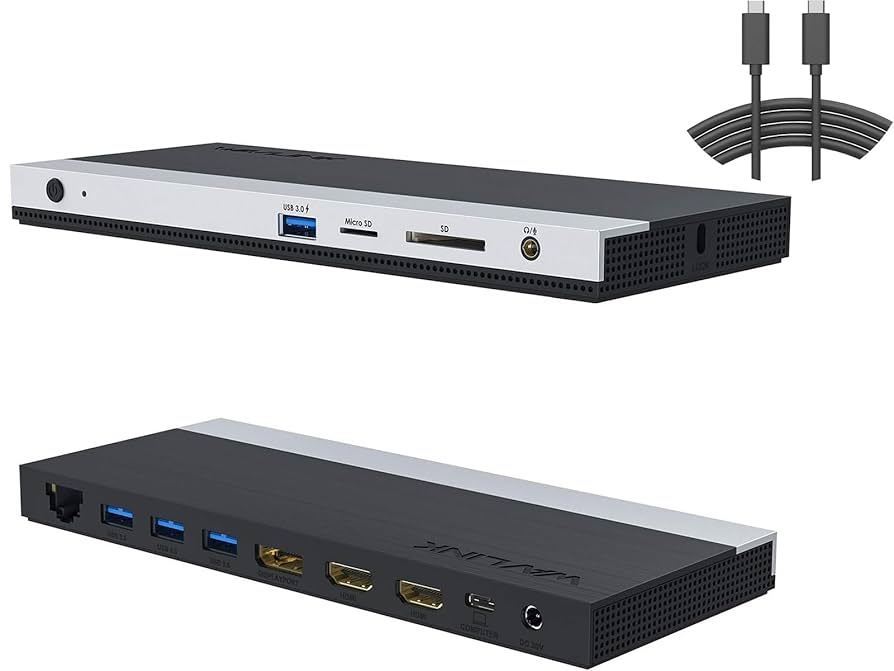 WAVLINK 13-in-1 Docking Station, USB C Triple Display Laptop